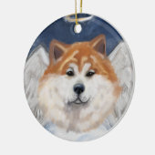 Akita Angel Keramik Ornament (Links)