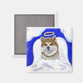Akita Angel Magnet (Vorderseite/Rückseite)