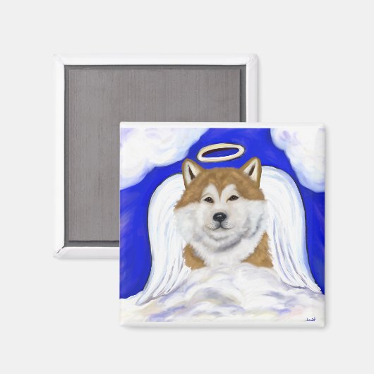 Akita Angel Magnet (Vorderseite/Rückseite)