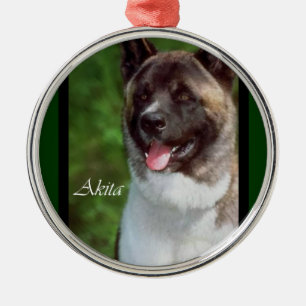 Akita Art Silbernes Ornament