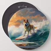Akita Beach Surfgrafieren Button (Vorne & Hinten)