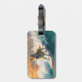 Akita Beach Surfgrafieren Gepäckanhänger (Rückseite vertikal)