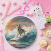 Akita Beach Surfgrafieren Pappteller (Party)