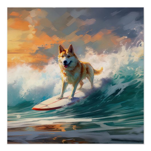 Akita Beach Surfgrafieren Poster (Vorderseite)