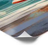 Akita Beach Surfgrafieren Poster (Ecke)