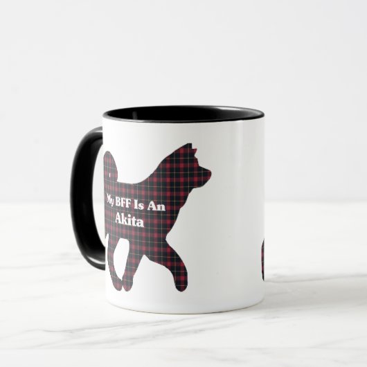 Akita BESTE FREUNDIN Tasse (Vorderseite Links)