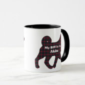 Akita BESTE FREUNDIN Tasse (VorderseiteRechts)