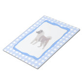 Akita Blue Gingham Notizblock (angewinkelt)