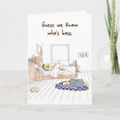 Akita Bossy Dog - Funny Birthday Card Karte (Vorderseite)