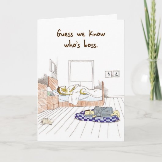 Akita Bossy Dog - Funny Boss's Day Card Karte (Vorderseite)