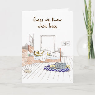 Akita Bossy Dog - Funny Boss's Day Card Karte