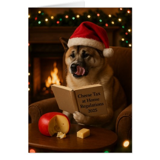 Akita 'Cheese Tax' Christmas card (Vorne)