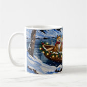 Akita Christmas Boat Holiday Kaffeetasse (Links)