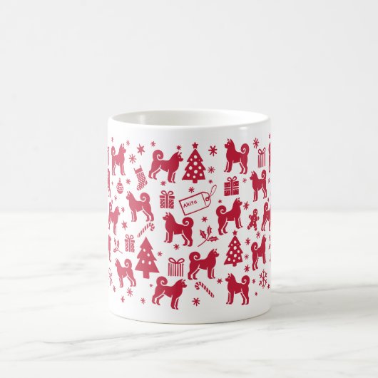 Akita Christmas Design Kaffeetasse (Mittel)