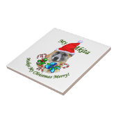 Akita Christmas Fliese (Seite)