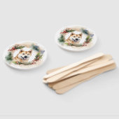 Akita Christmas Wreath Festivals Fächer (Non-assembled)