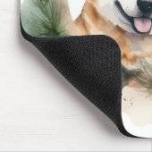 Akita Christmas Wreath Festivals Mousepad (Ecke)