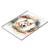 Akita Christmas Wreath Festivals Notizblock (Linke Seite)