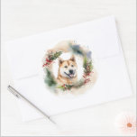 Akita Christmas Wreath Festivals Runder Aufkleber<br><div class="desc">Sie suchen das perfekte Weihnachtsgeschenk für Ihren wütenden Freund? Unser Weihnachtsgeschenk für Hunde ist genau das, was Sie brauchen! Mit einem schönen Weihnachtsthema ist es das ideale Geschenk für Ihr geliebtes Haustier. Ob Hundemutter, Hundedad oder einfach nur Hundefreund - dieses Geschenk bringt Freude und Spannung in die Ferienzeit. Das festliche...</div>