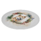 Akita Christmas Wreath Festivals Schneidebrett (Ecke)