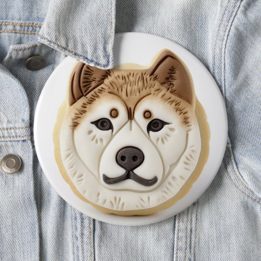Akita Dog 3D Inspiriert Button (Beispiel)