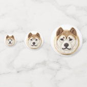 Akita Dog 3D Inspiriert Konfetti (Vorderseiten)