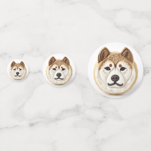 Akita Dog 3D Inspiriert Konfetti (Rückseiten)