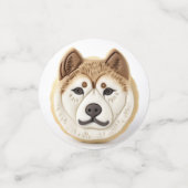Akita Dog 3D Inspiriert Konfetti (Klein Vorderseite)