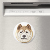 Akita Dog 3D Inspiriert Magnet (In Situ (Geschirrspüler))