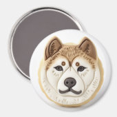 Akita Dog 3D Inspiriert Magnet (Vorderseite/Rückseite)