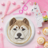 Akita Dog 3D Inspiriert Pappteller (Party)