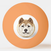 Akita Dog 3D Inspiriert Tischtennisball (Vorderseite)