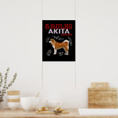 Akita Dog | 5 Regeln Akita Dog Eigentümer Poster (Küche)