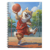 Akita Dog Basketball Notizblock (Vorderseite)