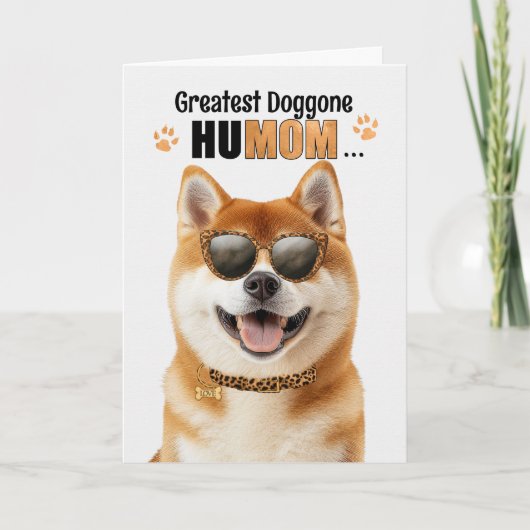 Akita Dog Bester HuMOM Muttertag Feiertagskarte (Vorderseite)
