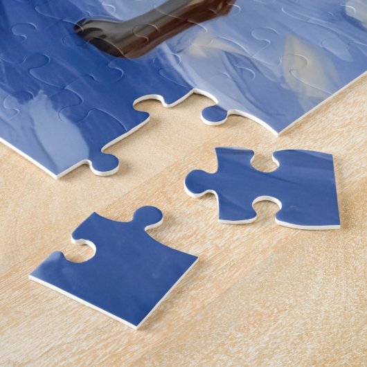 Akita Dog Christmas Log Cabin Holiday Puzzle (Seite)