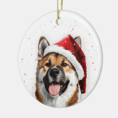 Akita Dog Christmas Personalized Keramik Ornament (Links)