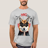 Akita Dog Count DOGcula Funny Dog Lover Halloween T-Shirt (Vorderseite)