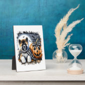 Akita Dog Halloween Square Fotoplatte (Seite)