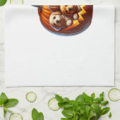 Akita Dog Halloween Square Geschirrtuch (Gefaltet)