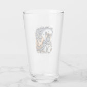 Akita Dog Halloween Square Glas (Rückseite)