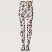 Akita Dog in Sledge Lass es Schnee Weihnachten Leggings (Vorderseite)