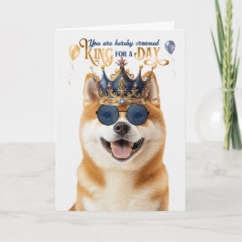 Akita Dog King für Day Funny Birthday Karte