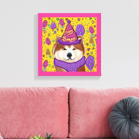 AKITA DOG LEINWANDDRUCK (Insitu (Wohnzimmer))