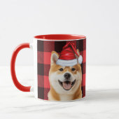 Akita Dog Lover Holiday Buffalo Plaid Christmas Tasse (Links)