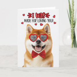 Akita Dog Made for Love You Valentine Feiertagskarte