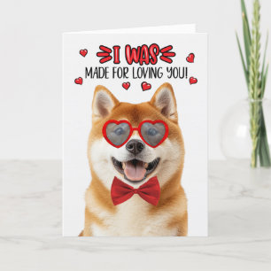 Akita Dog Made for Love You Valentine Feiertagskarte