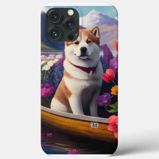 Akita Dog on a Paddle: Ein Landschaftliches Abente Case-Mate iPhone Hülle (Rückseite)