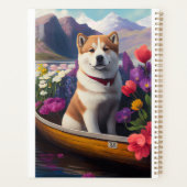 Akita Dog on a Paddle: Ein Landschaftliches Abente Planer (Rückseite)
