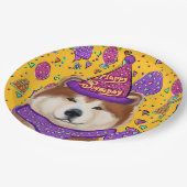 AKITA DOG PAPPTELLER (Schrägansicht)